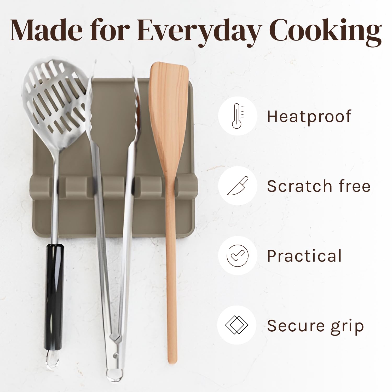 Dishwasher safe Cooler Kitchen spoon rest for easy cleaning