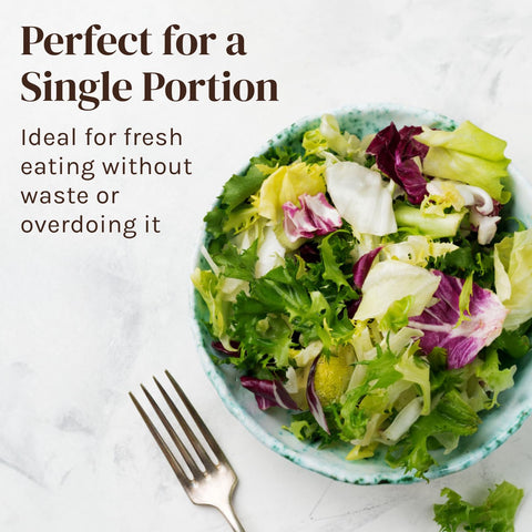 Cooler Kitchen mini salad spinner demonstrates drying capability for quick cleanup.