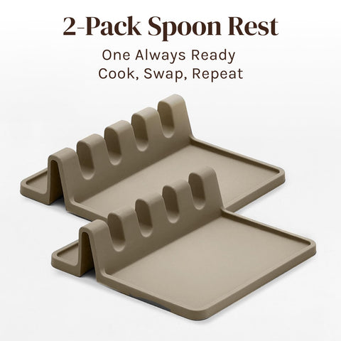 Raised edges prevent spills on Cooler Kitchen spoon rest