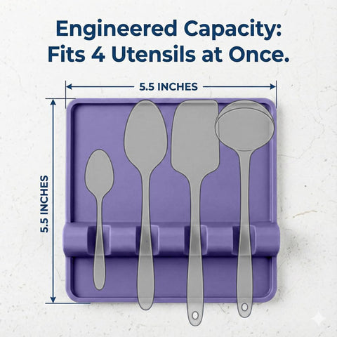 Spoon rest on stove top with drip pad for mess control by Cooler Kitchen