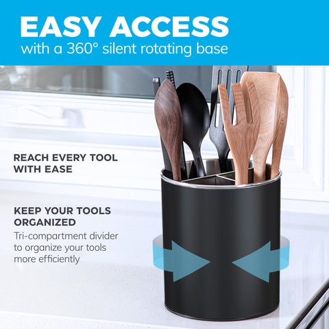 Cooler Kitchen weighted base preventing tipping during cooking