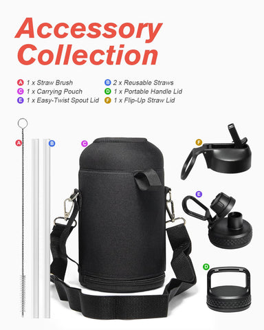 Coolflask half-gallon bottle Samurai Cyan anti-sweat finish reinforces comfortable handling.