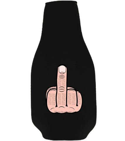 Coolie Junction zipper-access beer bottle coolie in black for easy reach.