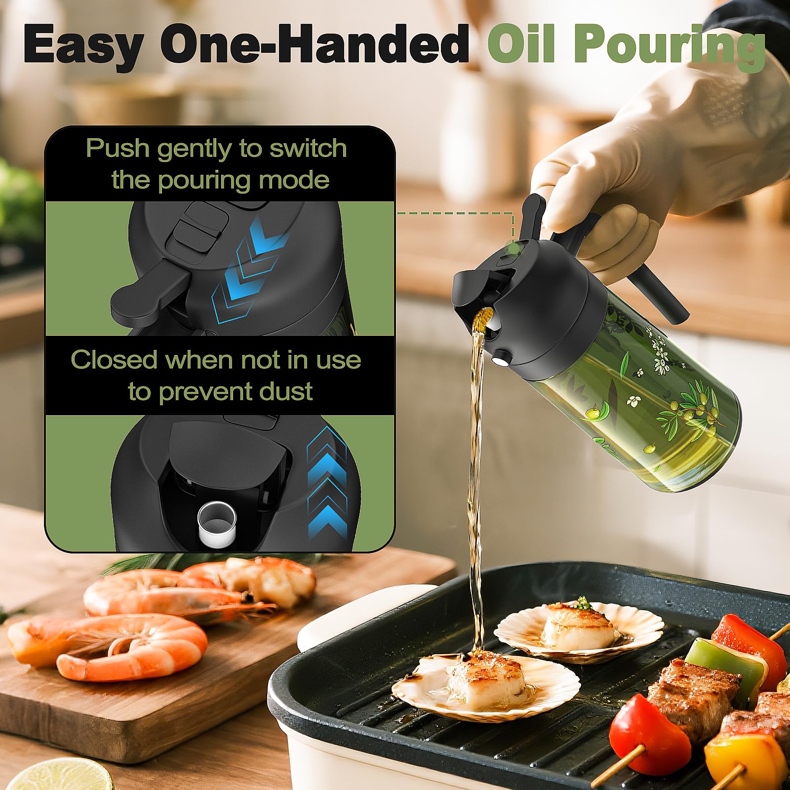 COOLMI food-grade glass bottle with dark green tint protects freshness.