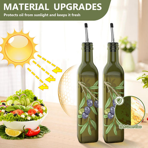 COOLMI oil dispenser with flip-top spout for precise pouring and minimal drips