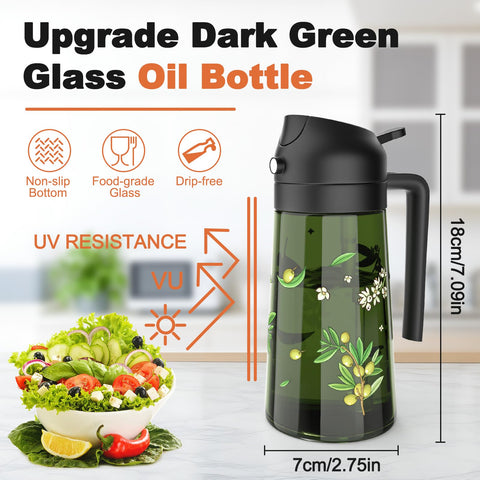 COOLMI olive oil sprayer atomizer delivers a fine mist for healthier sauté.