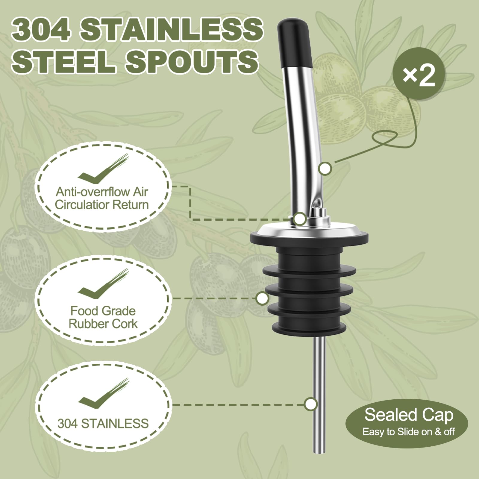 COOLMI stainless caps provide airtight seal to reduce oxidation