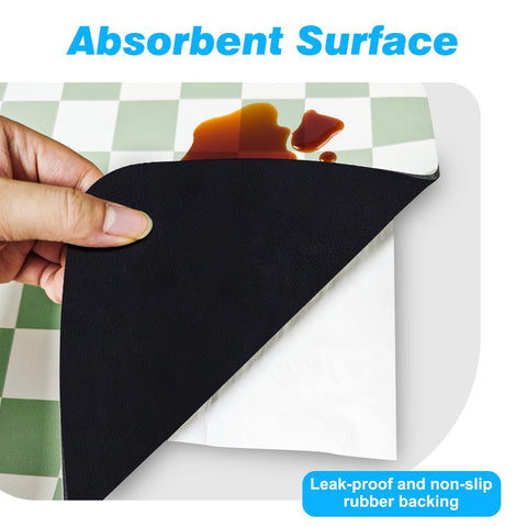 CooRug easy-clean surface cleans quickly after meals.
