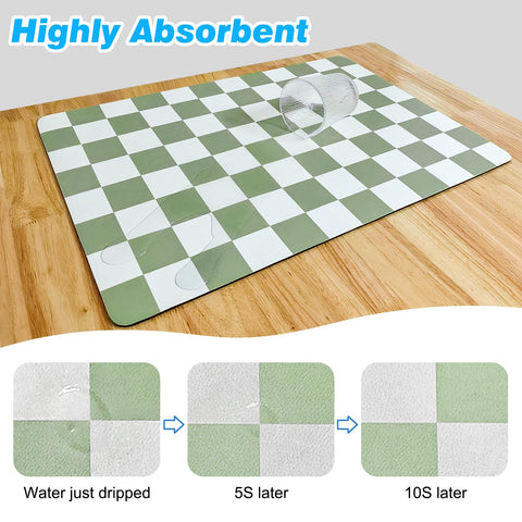 CooRug checkered design adds color to kitchen counters and coffee bars.