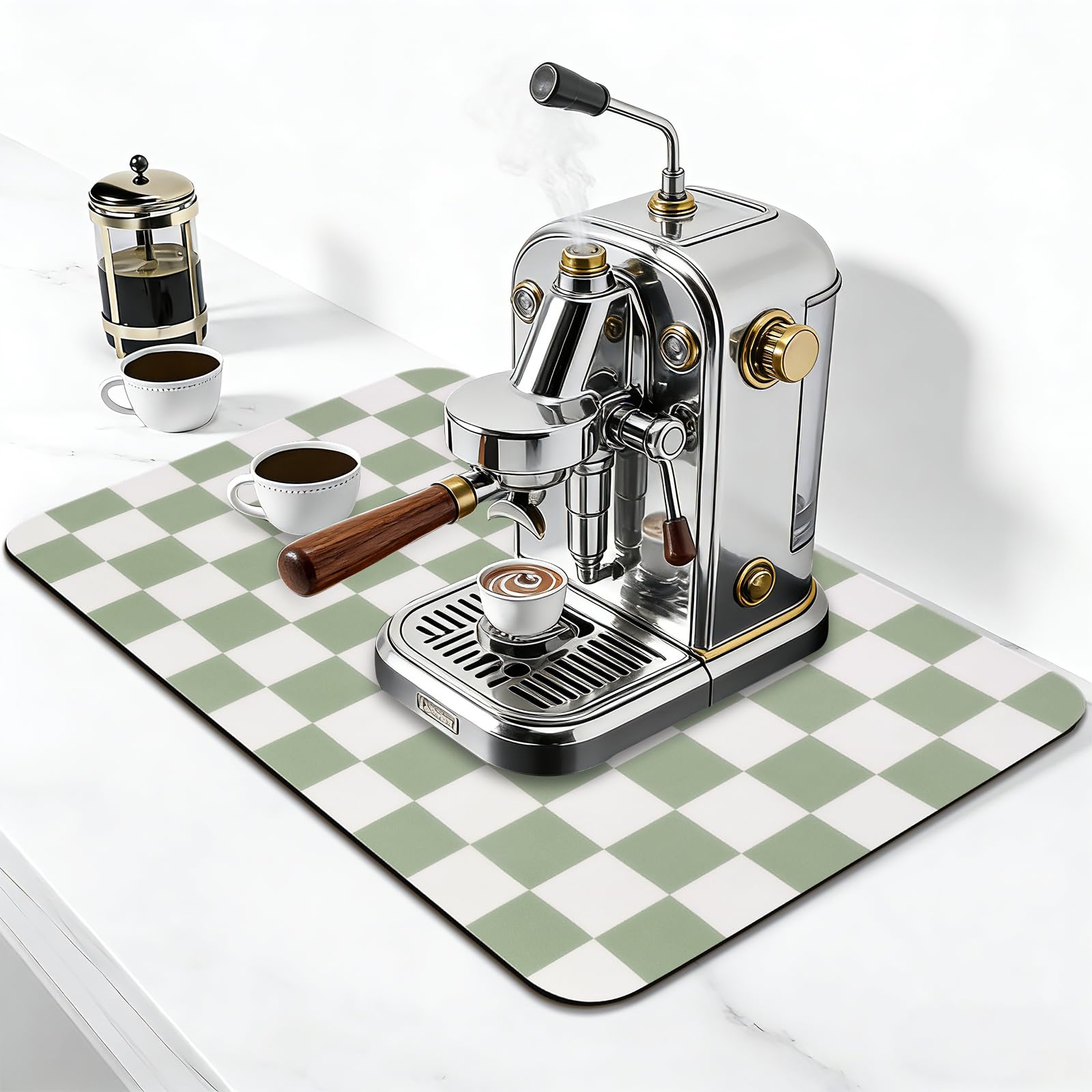 CooRug heat-resistant mat protects countertops during hot dish handling.