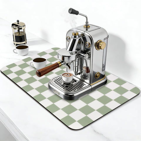 CooRug heat-resistant mat protects countertops during hot dish handling.