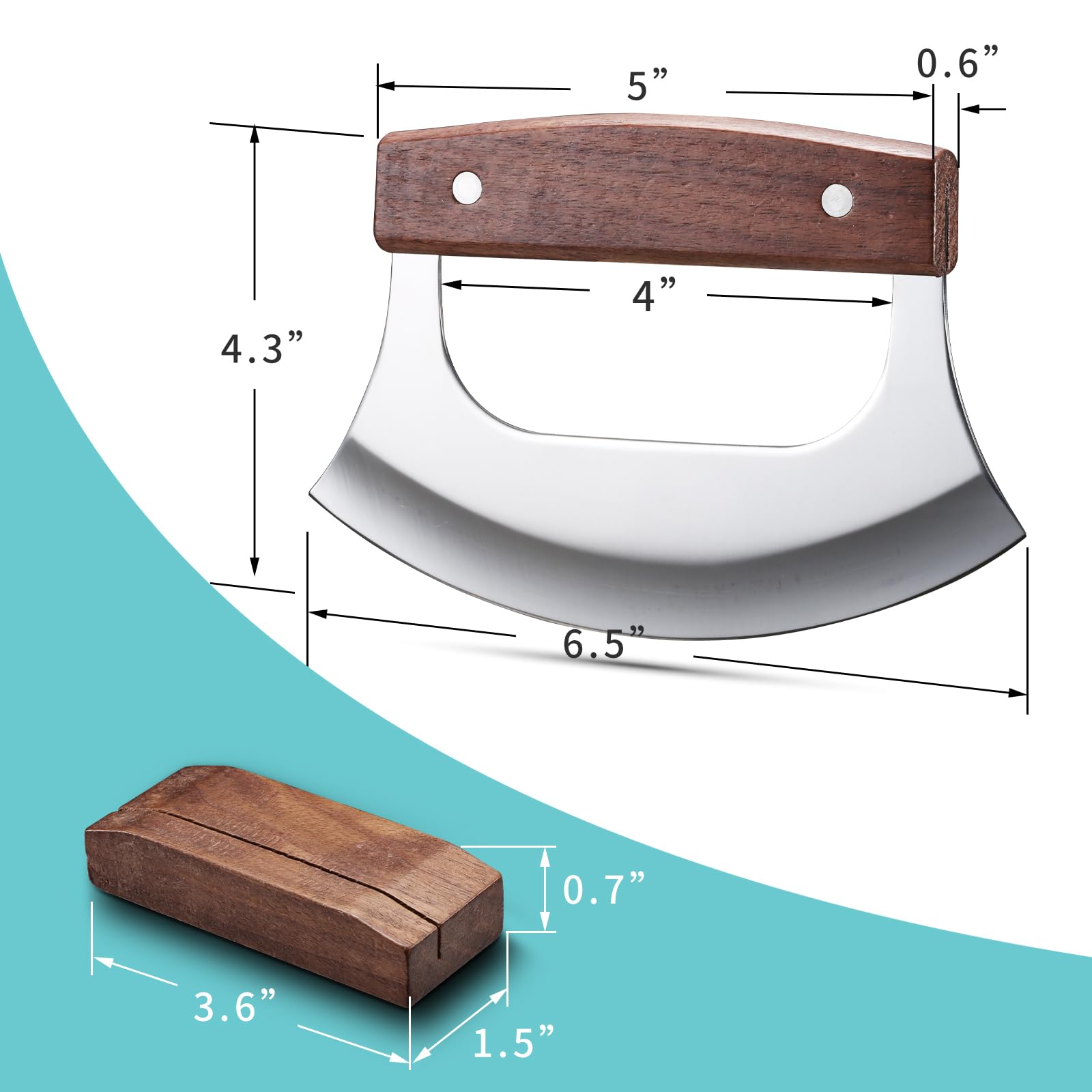 Coowolf Ulu Knife stored and cleaned easily to maintain blade and handle condition.