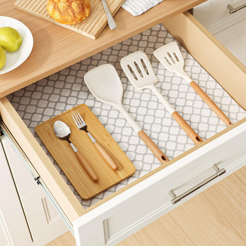 Cooyes 12x24-inch fridge liner fits glass shelves for organized storage.