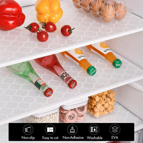 Cooyes shelf liner makes cleaning easy with wipe-clean surface.