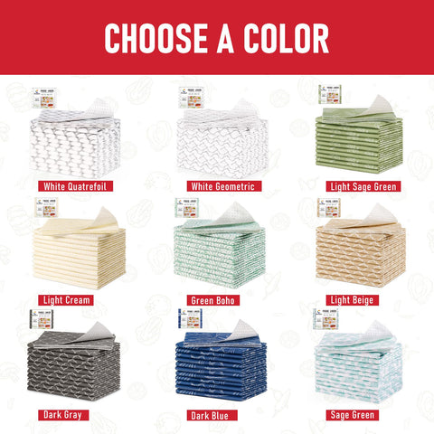 Cooyes six-pack fridge liners cover multiple shelves in a full fridge setup.