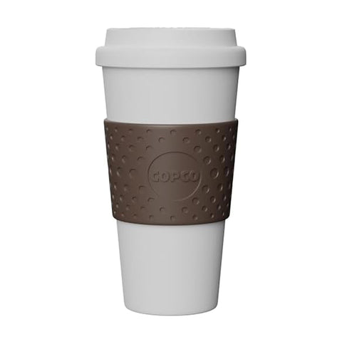 Copco Acadia 16oz travel mug with spill-proof lid, ideal for on-the-go beverages.
