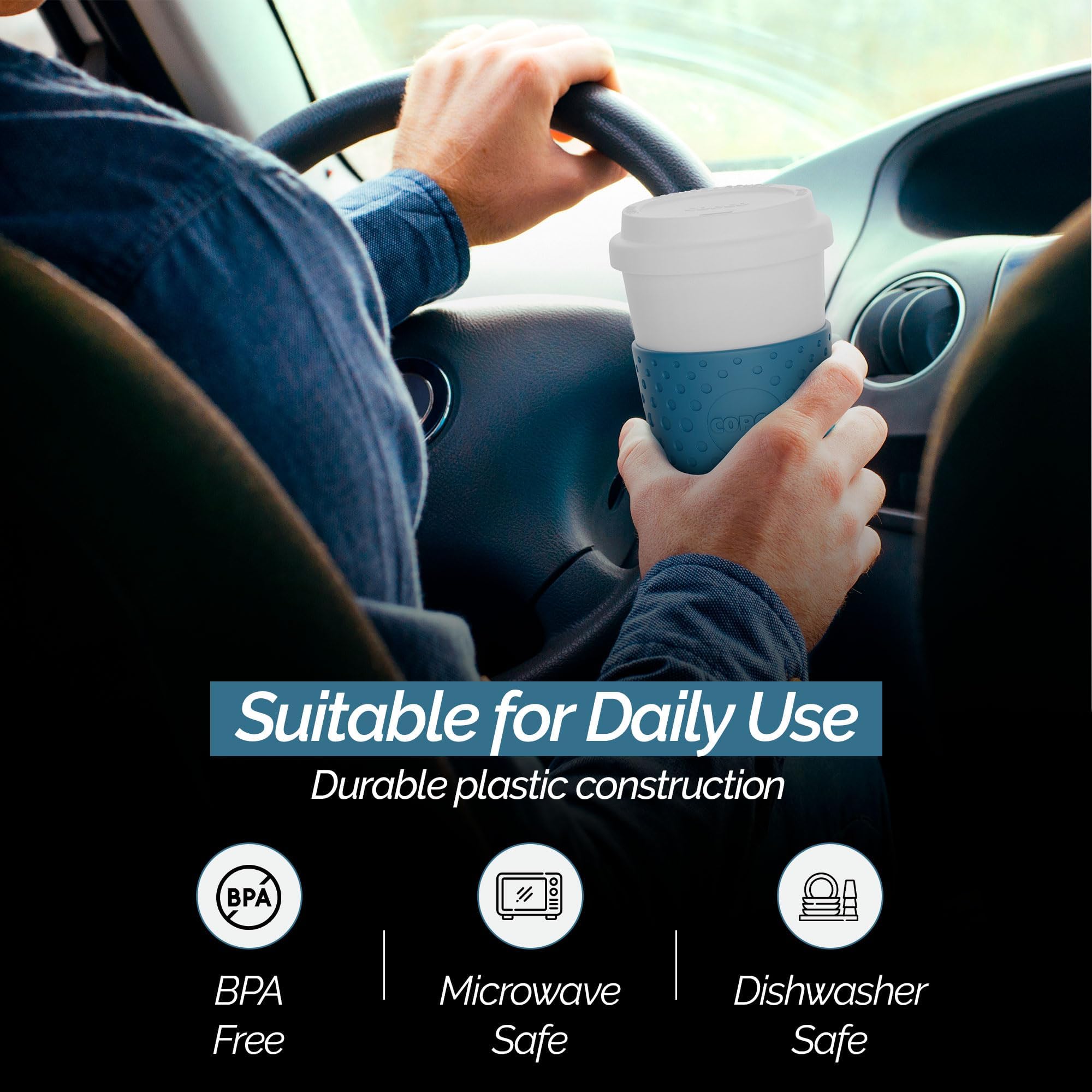 Copco Acadia dishwasher-safe mug for easy cleaning after meals.