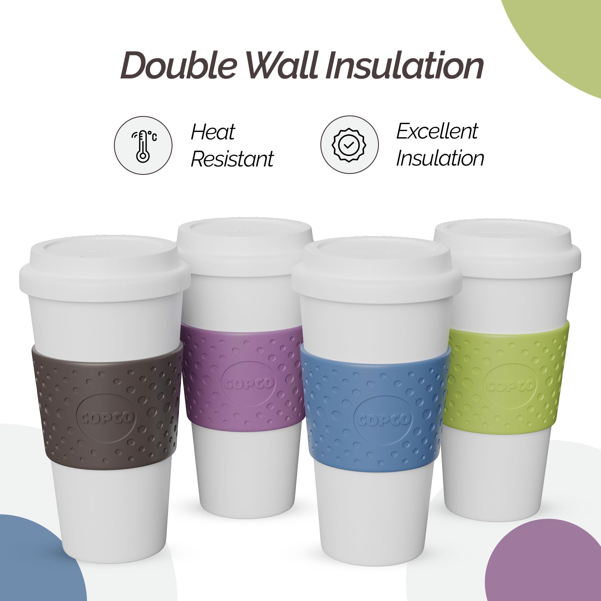 Copco Acadia leak-proof lid, secure seal for spill-free commuting.