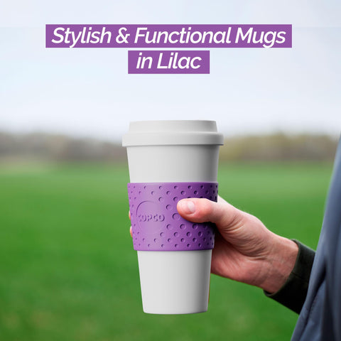 Copco Acadia mug with lid closed highlights spill-proof reliability during travel.