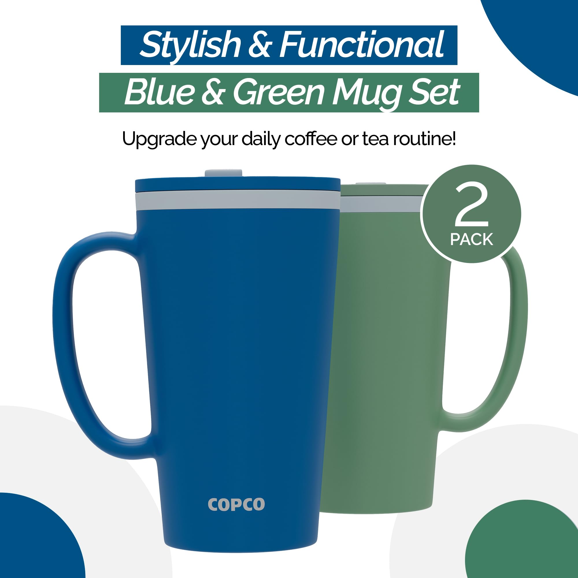 Copco Cone mug with comfortable handle ensures easy grip while commuting