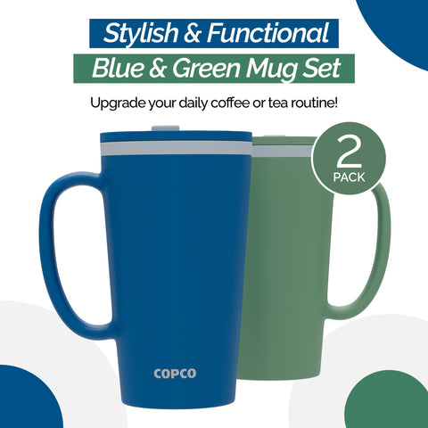 Copco Cone mug with comfortable handle ensures easy grip while commuting