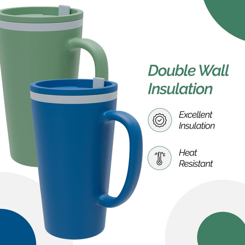 Copco Cone 16oz mug fits under pod machines for quick refills