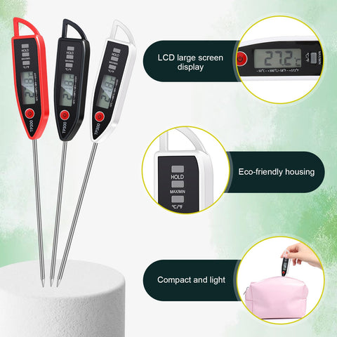 Copkim waterproof thermometer is easy to clean after liquids and candles.