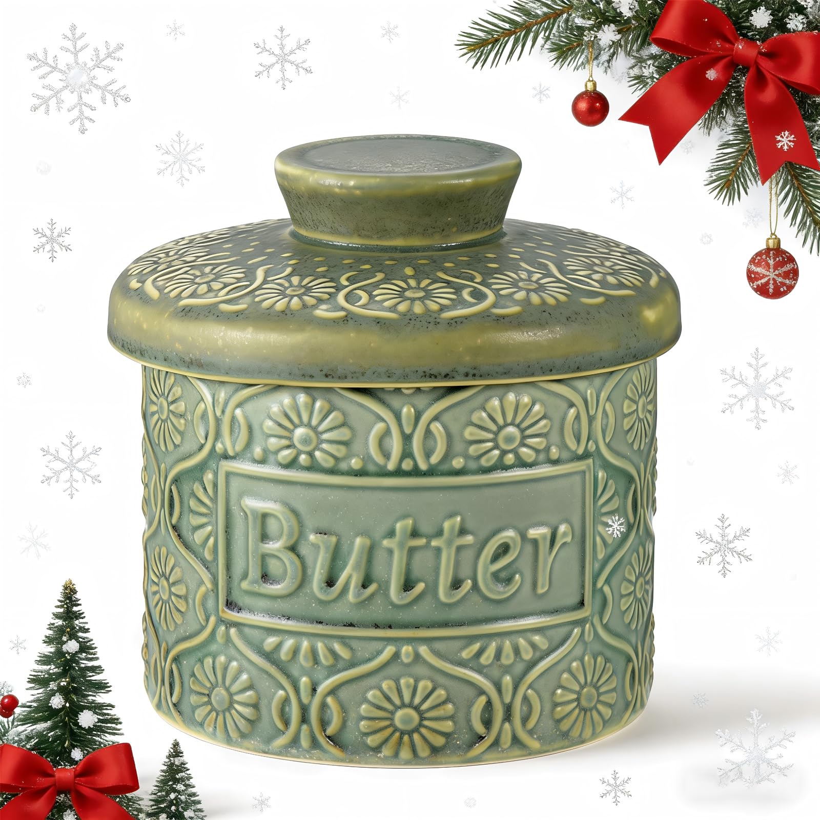 COPORISO dishwasher-safe butter crock cleans easily after use.