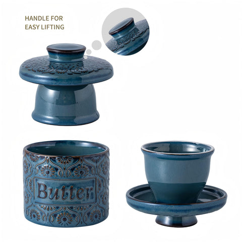 COPORISO gift-ready butter crock packaging ideal for holidays or celebrations.