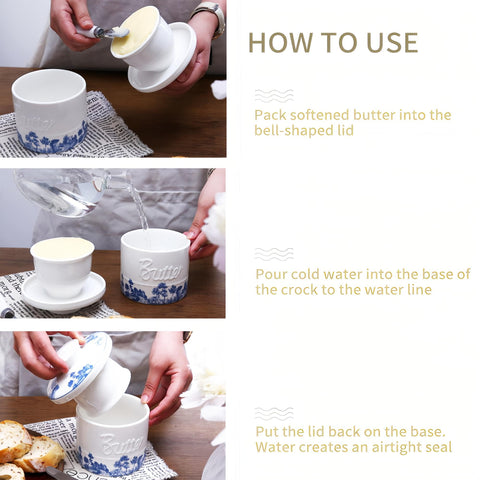 COPORISO airtight lid signaling secure seal for butter storage