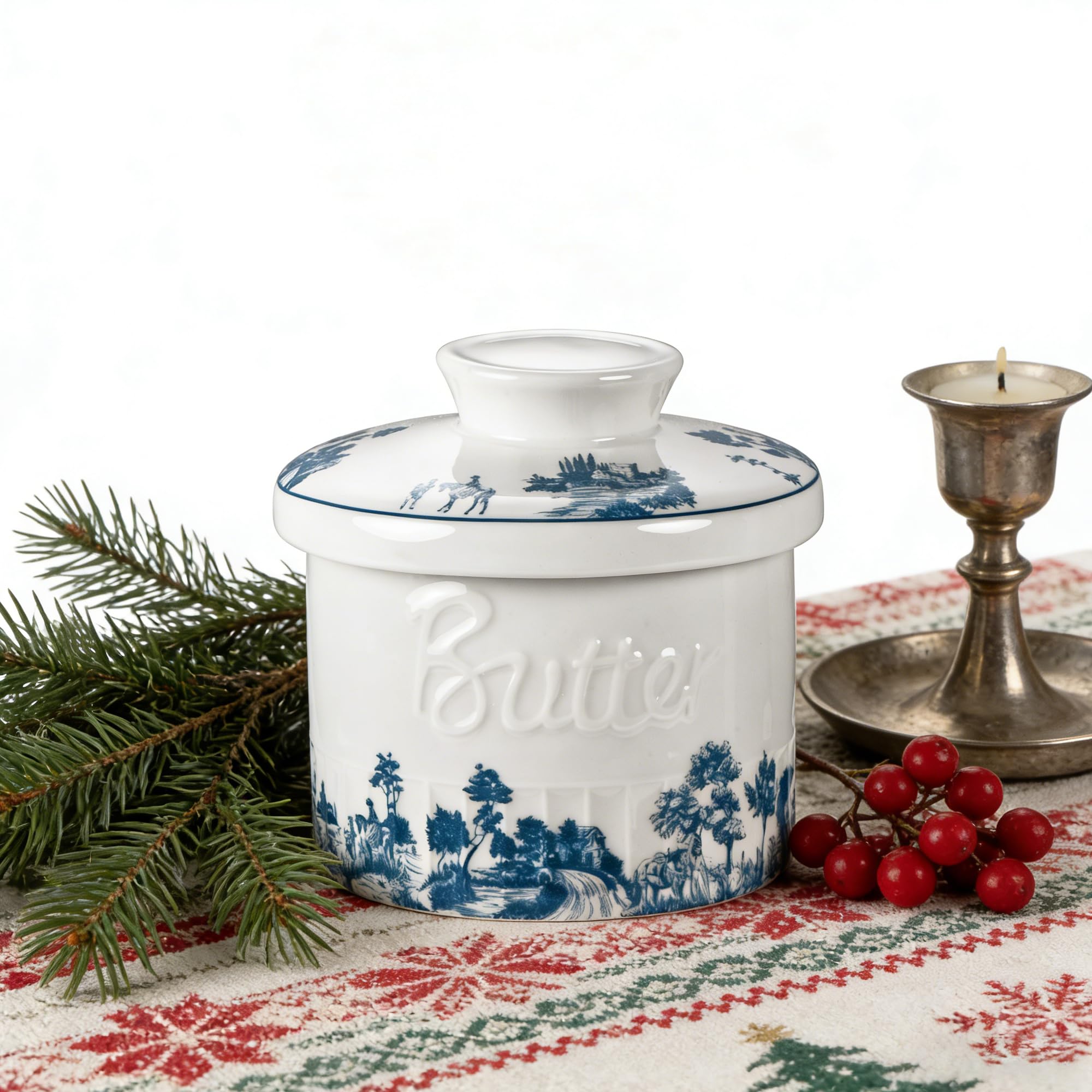 COPORISO water base seal visible on butter crock base for freshness
