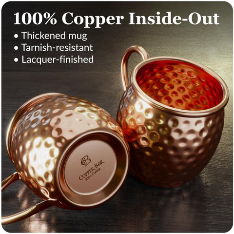 Copper-Bar Moscow Mule kit accessories enable a complete, elegant drinking experience.