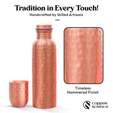 Copper Science care guide image showing easy maintenance of pure copper vessels