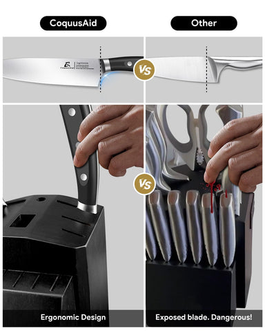 CoquusAid 1.4116 high-carbon stainless steel blades resist corrosion and stay sharp