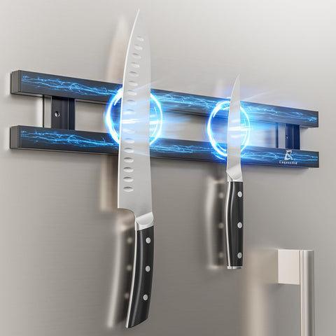 CoquusAid fridge magnetic knife strip in heavy duty design holds blades securely