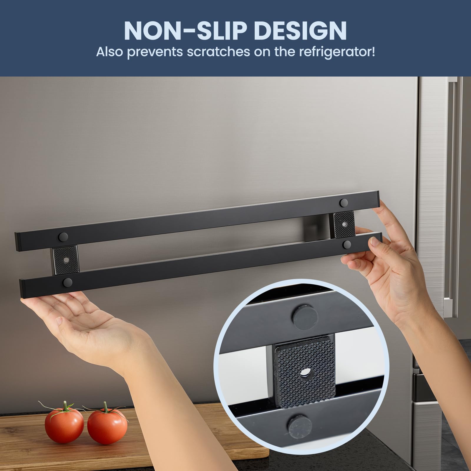 Kitchen organization on fridge using CoquusAid strip