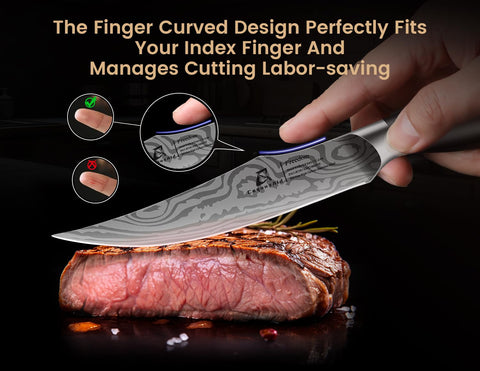 CoquusAid Damascus-pattern blades add elegance while preserving edge longevity.