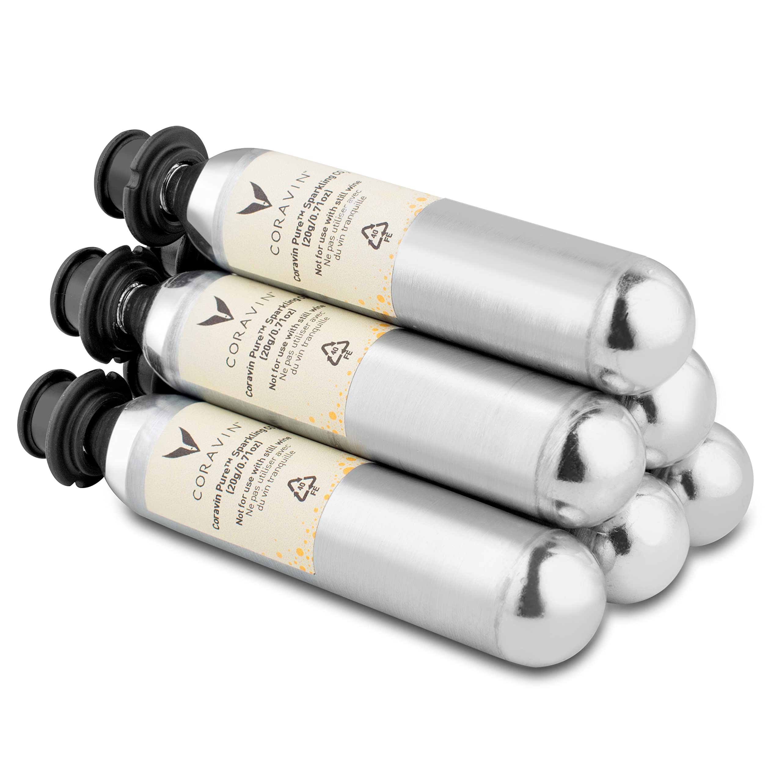 CORAVIN CO2 capsules for sparkling wine preserve fizz and freshness between pours.
