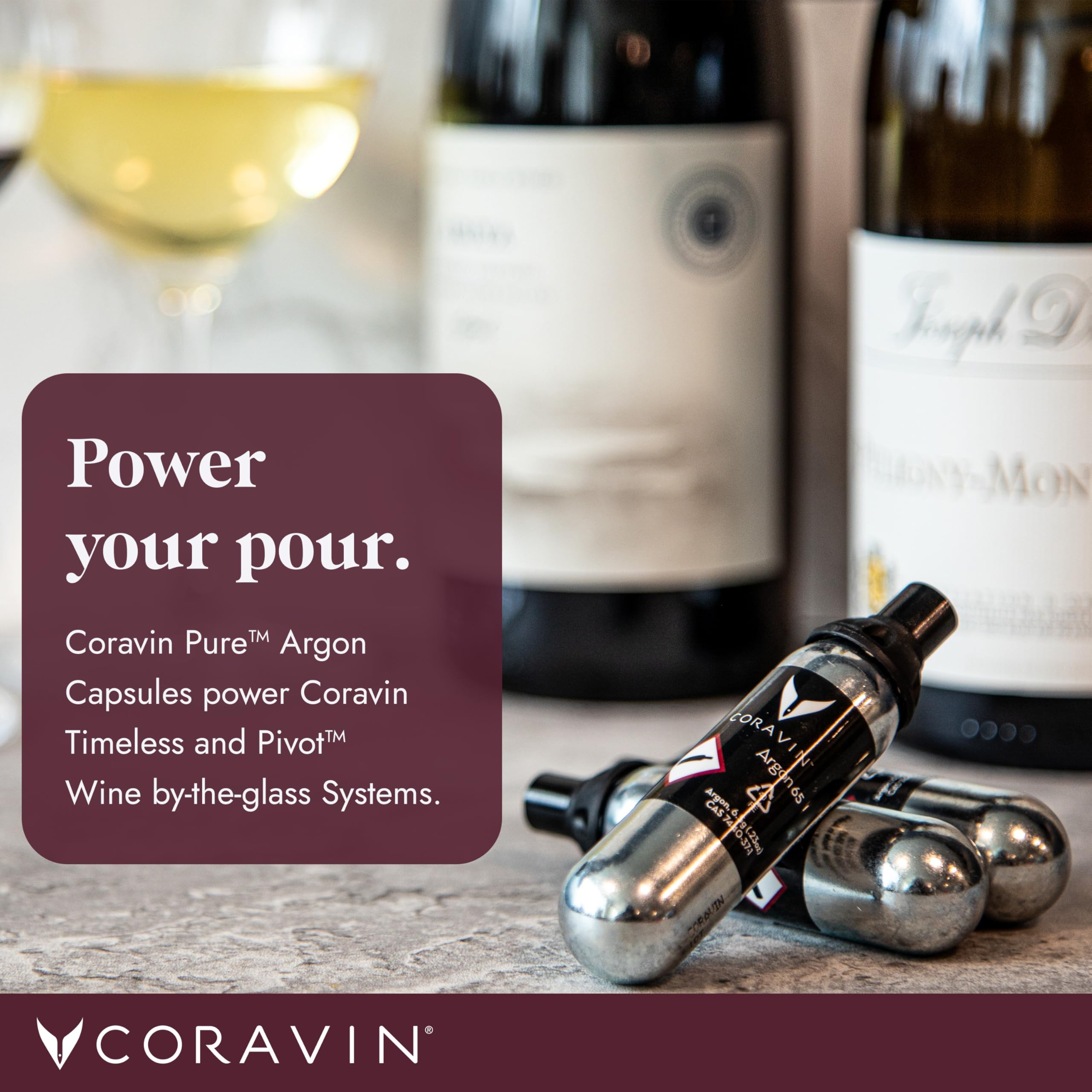 CORAVIN Timeless Three Plus in use: preserves aroma and flavor between pours.