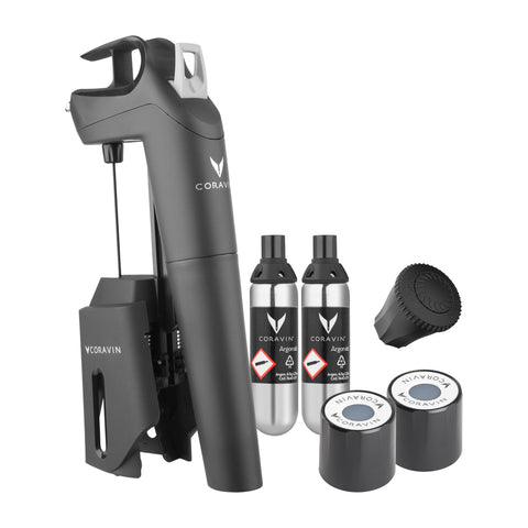 CORAVIN Timeless Three Plus pour: precise preservation and controlled pours for every sip.