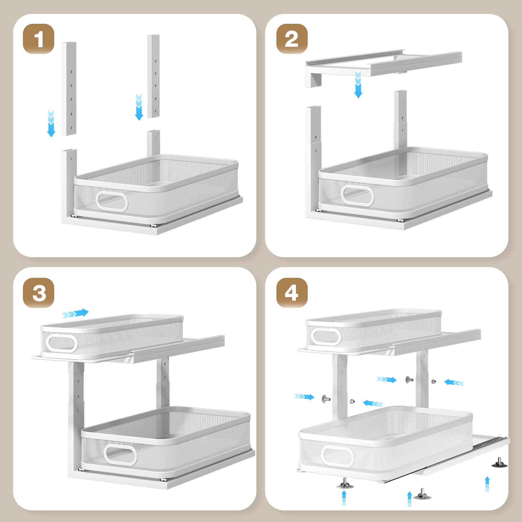 Corbyles easy-assembly design lets you set up quickly.