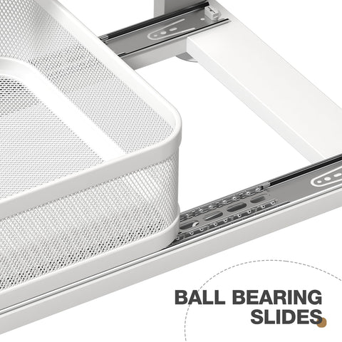 Corbyles two-tier pull-out designs provide easy reach to items at the back.