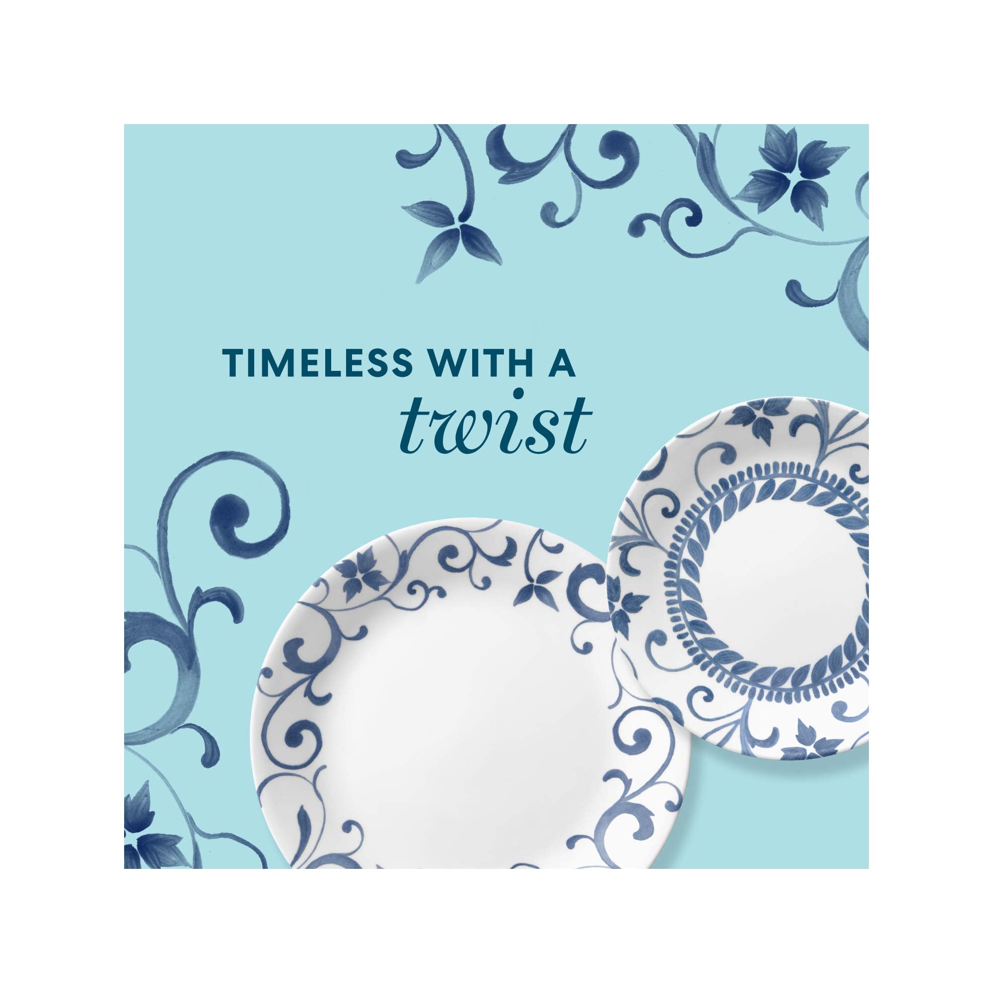 Corelle Artemis 22cm luncheon plate suitable for lunches and light courses