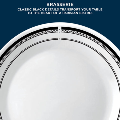 Corelle Brasserie triple-layer glass offers durability with lightweight handling.