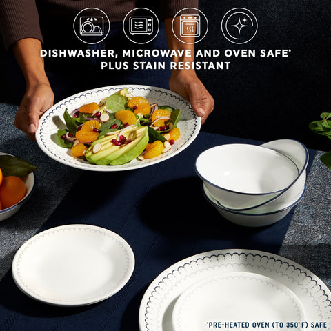Corelle Caspian 18-ounce soup bowls, great for soups and cereals.