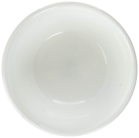 Close-up of Corelle Coordinates White Winter Frost bowl showing chip-resistant Vitrelle glaze.