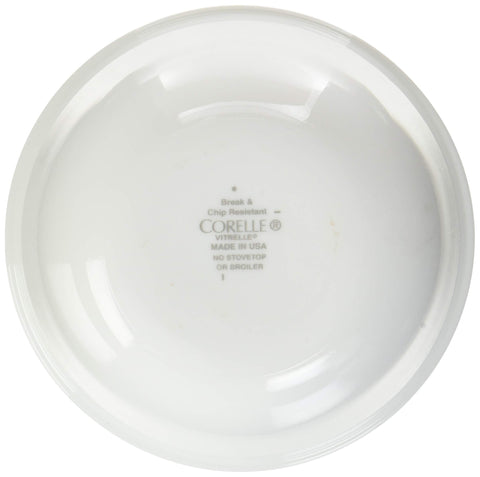 Corelle Coordinates White Winter Frost bowls stacked, microwave-safe and space-saving.