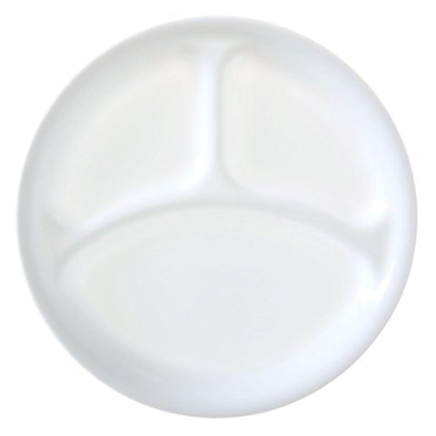 Corelle Coordinates Winter Frost White divided plate for easy portioning during meals