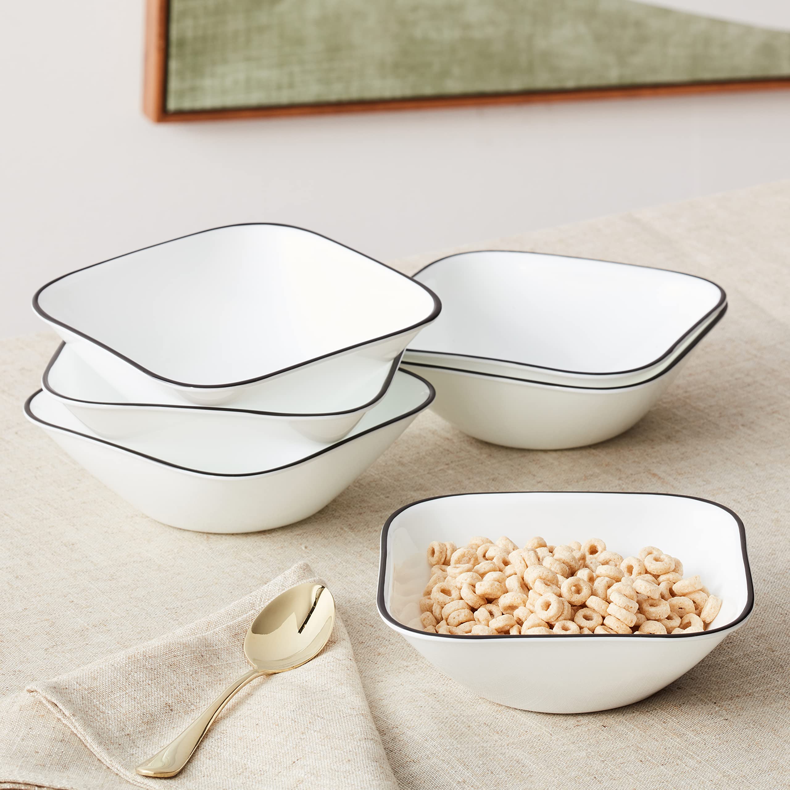 Corelle everyday-dining bowls support versatile meals from cereals to soups.