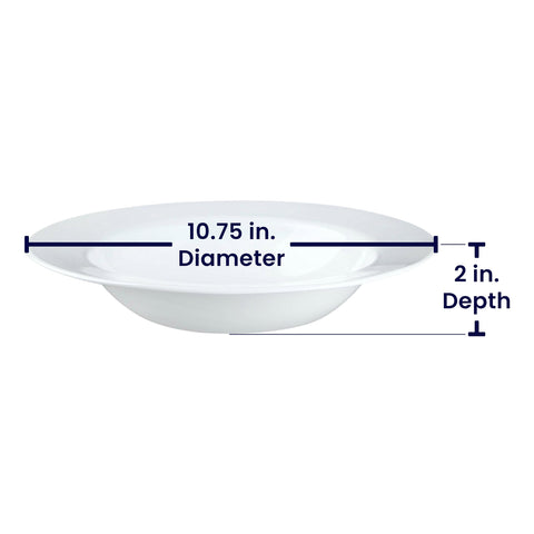 Corelle Impressions Winter FrostWhite bowl edge-detail, durable triple-layer glass